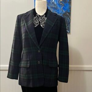 Ralph Lauren wool/cashmere Plaid Women's Blazer